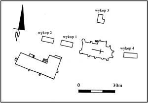 plan wykopalisk chwarszczańskich 2004